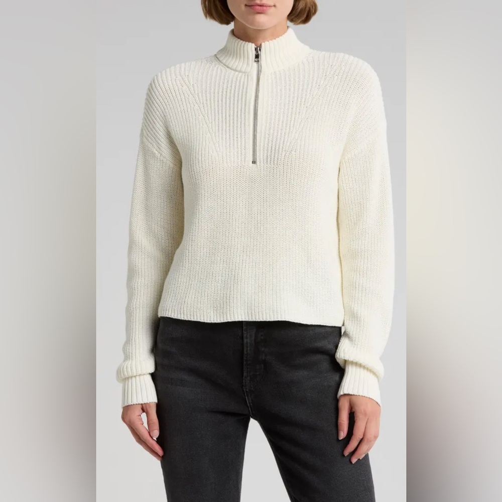 Madewell Aida Half Zip Sweater